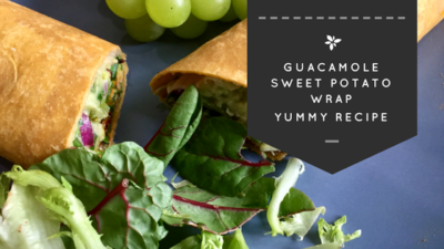 Quick & Easy Guacamole Vegan Sweet Potato Wraps